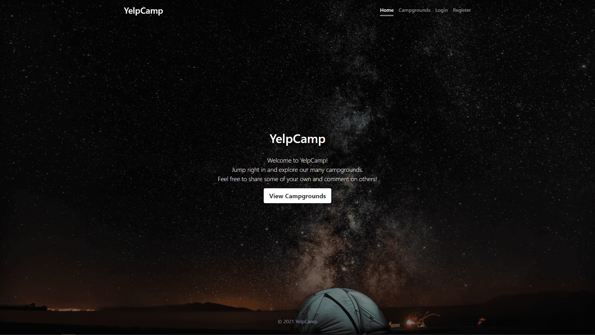 Screenshot of Yelpcamp Project